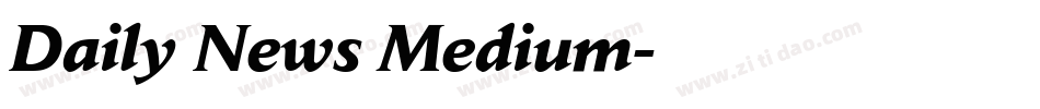 Daily News Medium字体转换